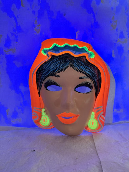 Vintage Glow Witch Halloween Mask #S-1968