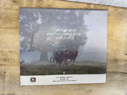 Bluemke & Sons Co. Rosendale Wisconsin 1978 Calendar Ad #1415