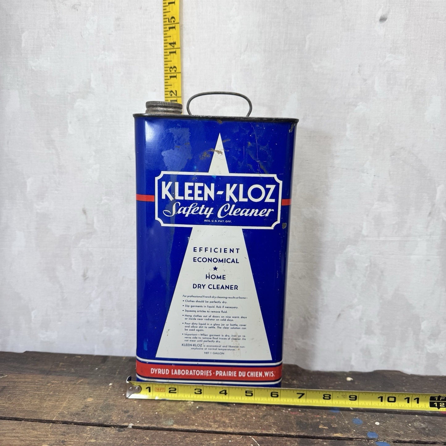 Kleen-Kolz Safety Cleaner Temper Vintage Tin 