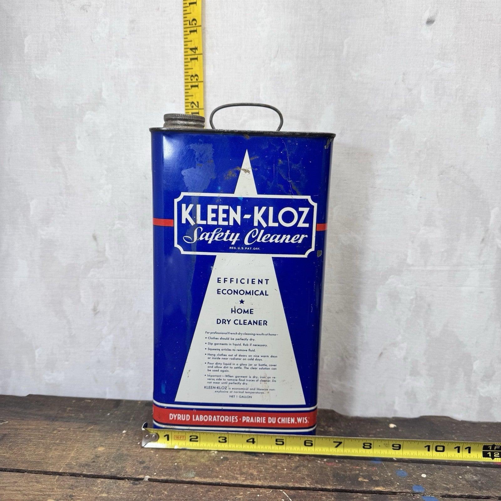 Kleen-Kolz Safety Cleaner Temper Vintage Tin 