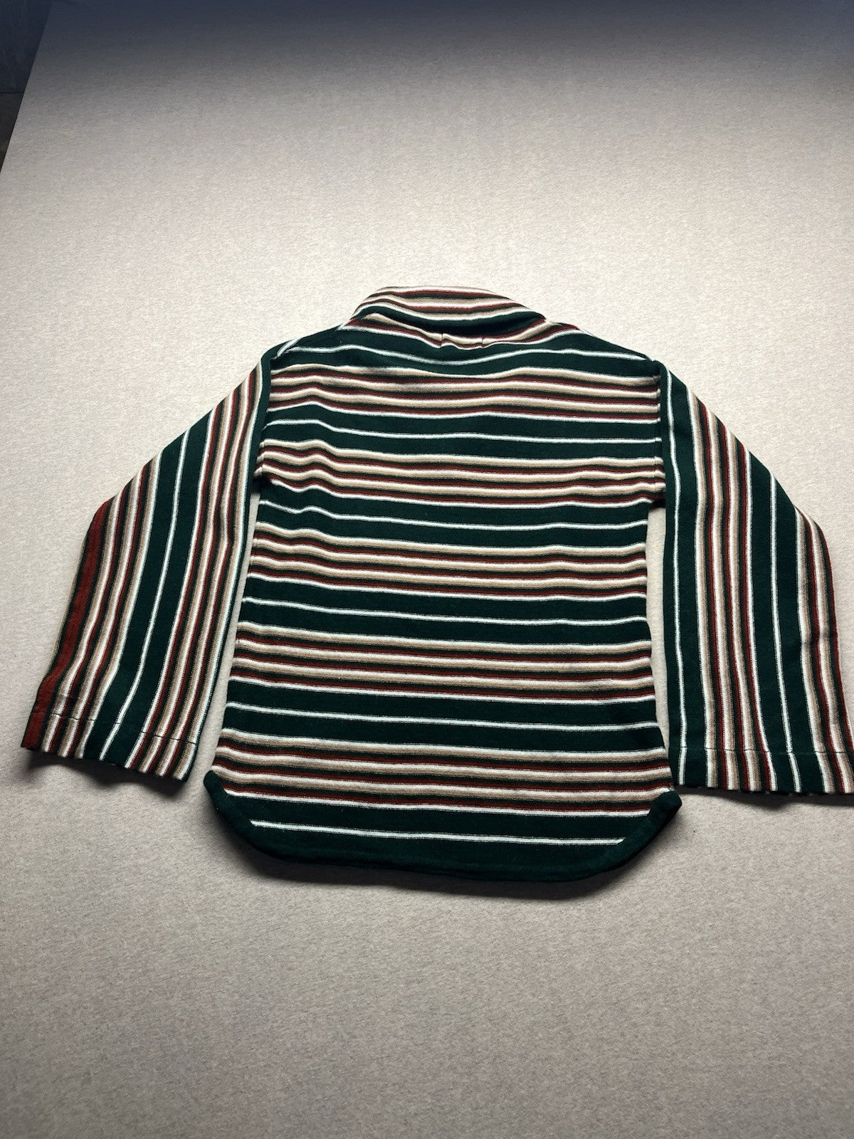 1960s, 70s Men’s Hippy Donn Kelly L Sleeve Knit Striped Shirt