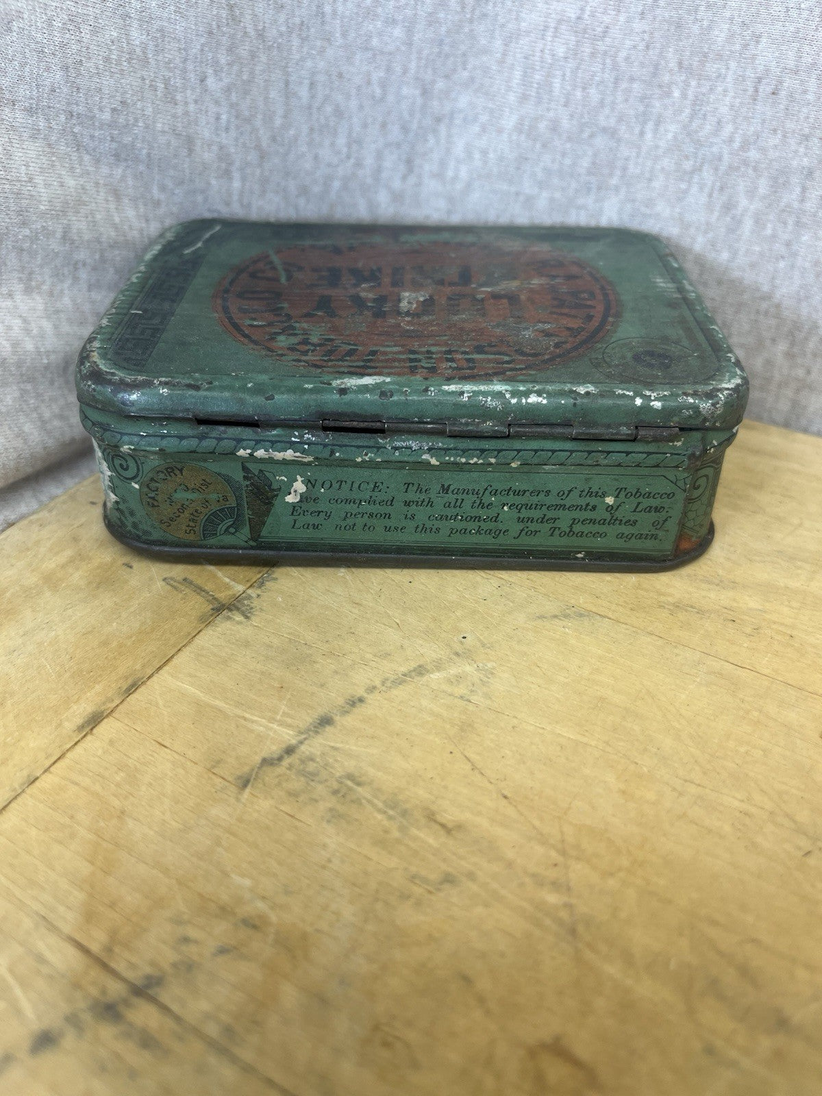 Lucky Strike Empty Tobacco Tin Vintage 