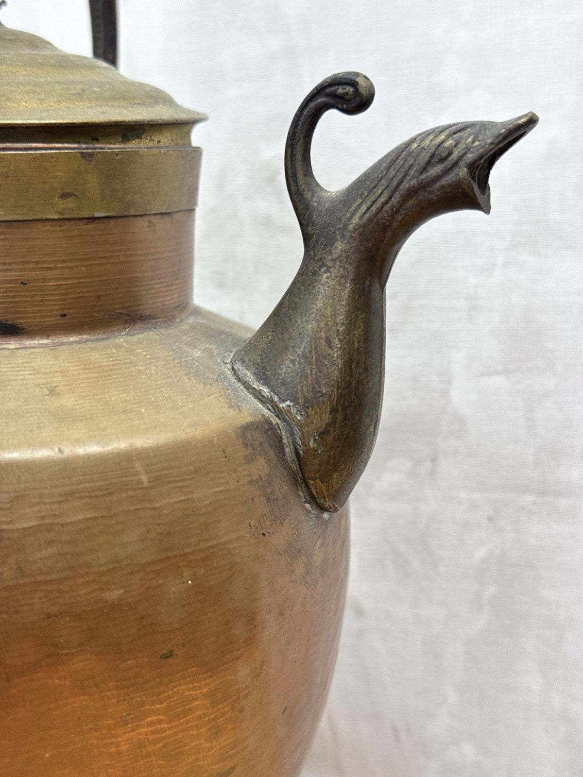 Amphora Copper Jug ​​with Brass Spout 1900-1920 Antique #1160