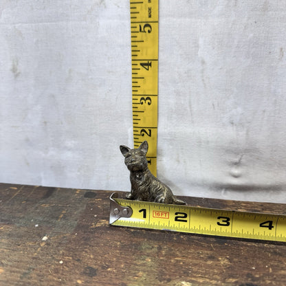 Scottish Terrier Metal Figurine Vintage Japan