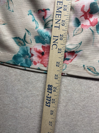 1970s, 80s Women’s L Sleeve Floral Print Knit Top