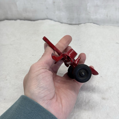 Antique Red Cast Iron Arcade Toy Corn Planter