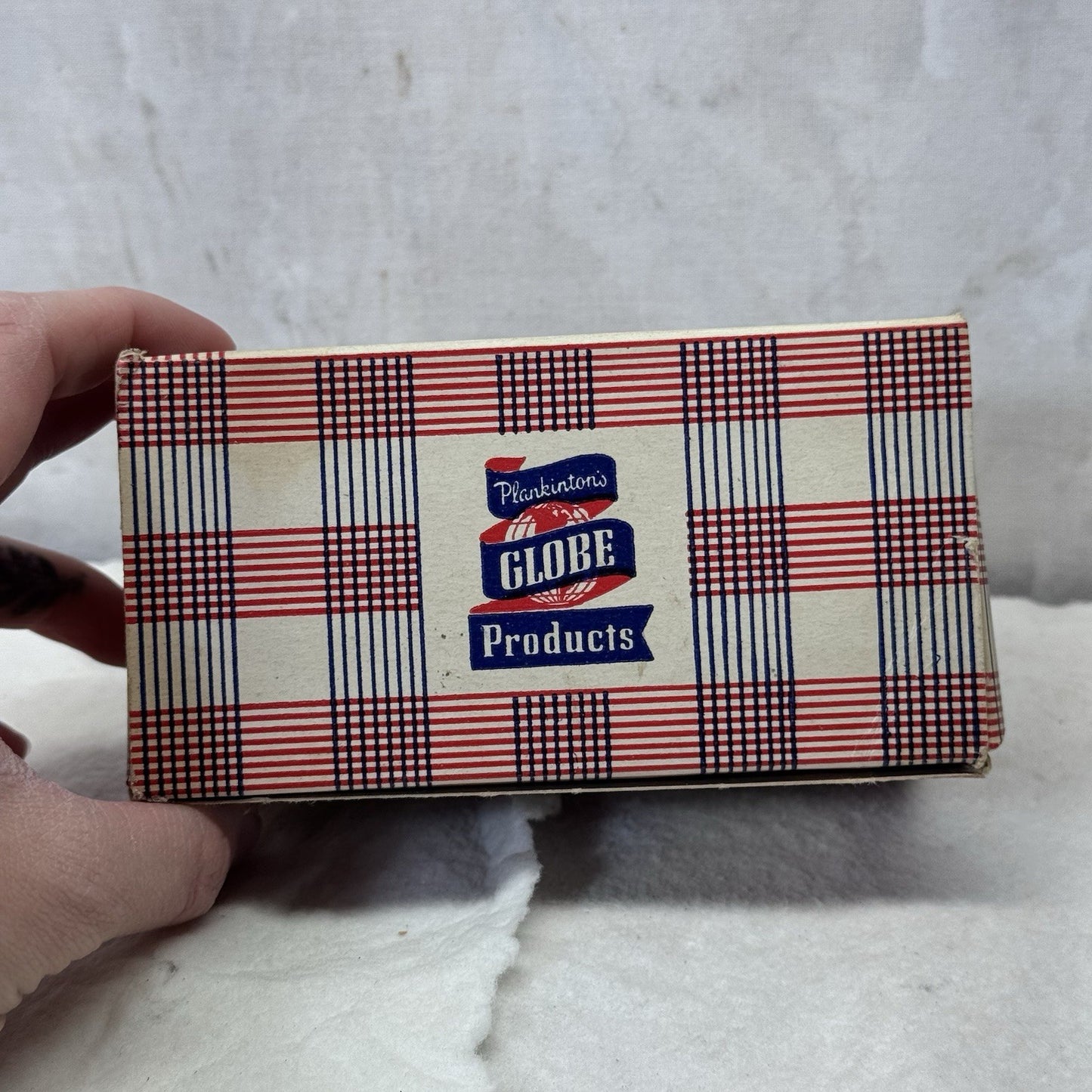 Plankintons Globe Pure Lard Waxed Box Container Empty Vintage