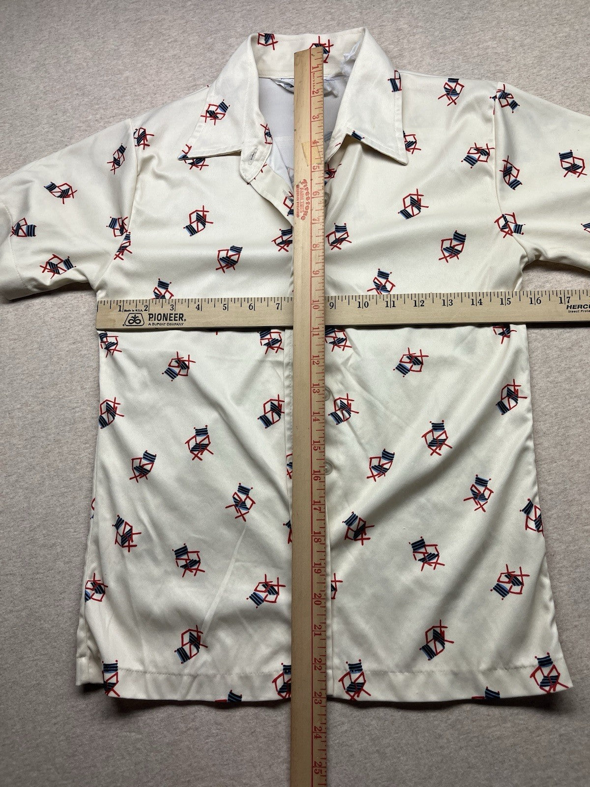 1970s, 80s Boys White Print S Sleeve Shirt