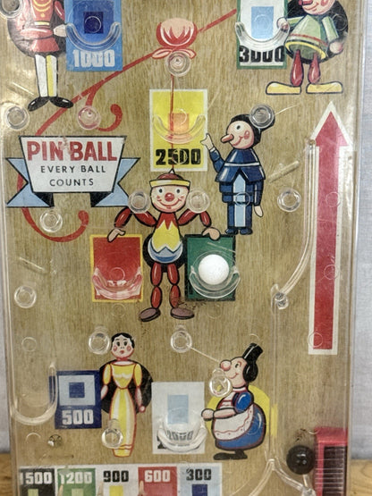 Pop A Puppet Working Pinball Game Vintage #1217