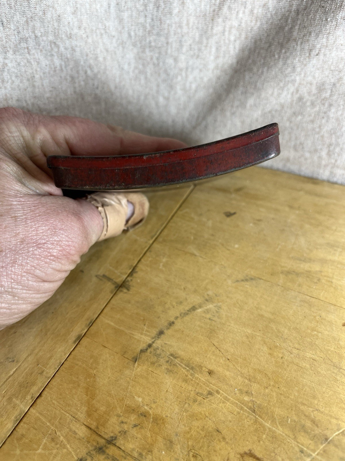 Old English Curve Cut Vintage Empty Tin