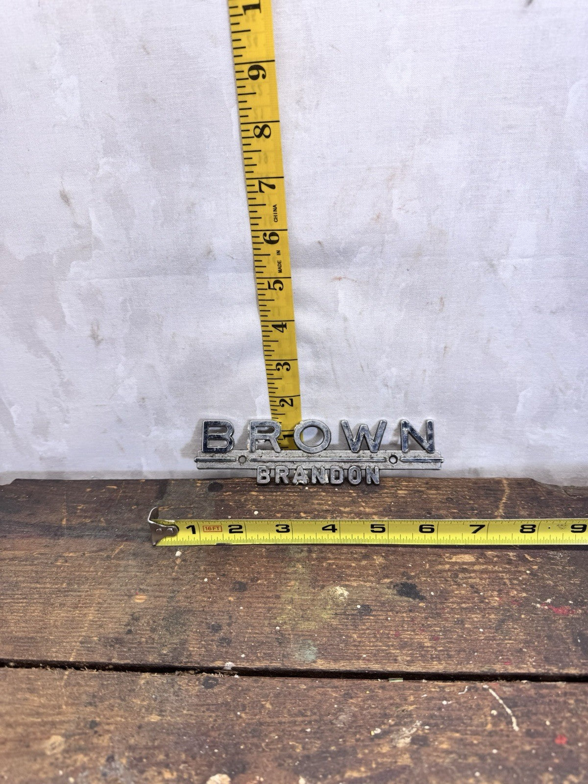 Brown Automotive Vehicle Emblem Vintage Brandon Wisconsin