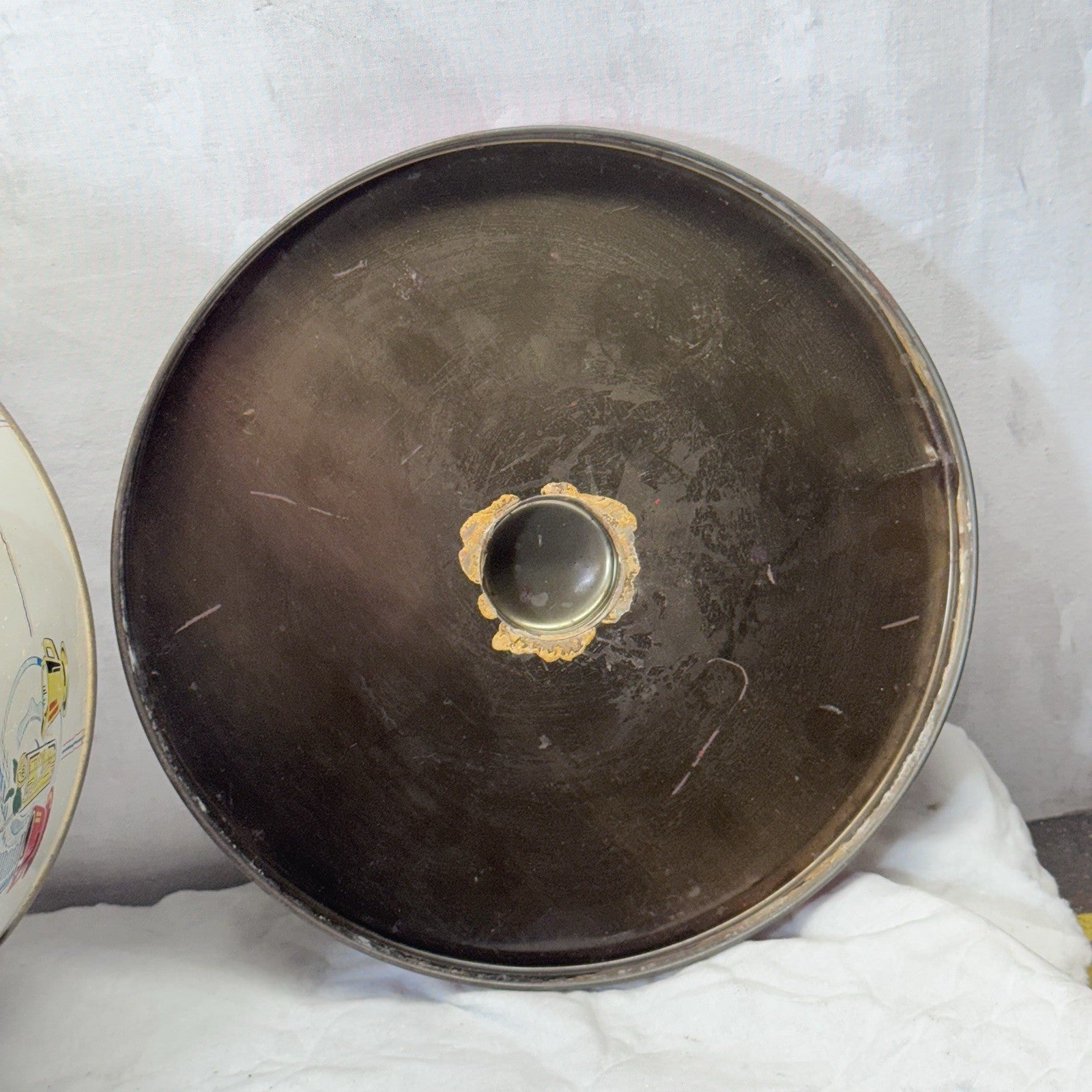 Vintage Rustic Kitchen Cake Canister Tin