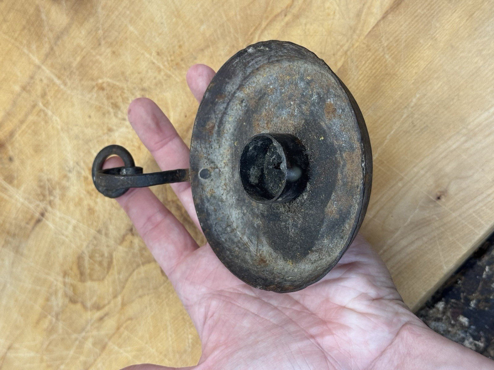 Antique Handheld Candle Holder #1252