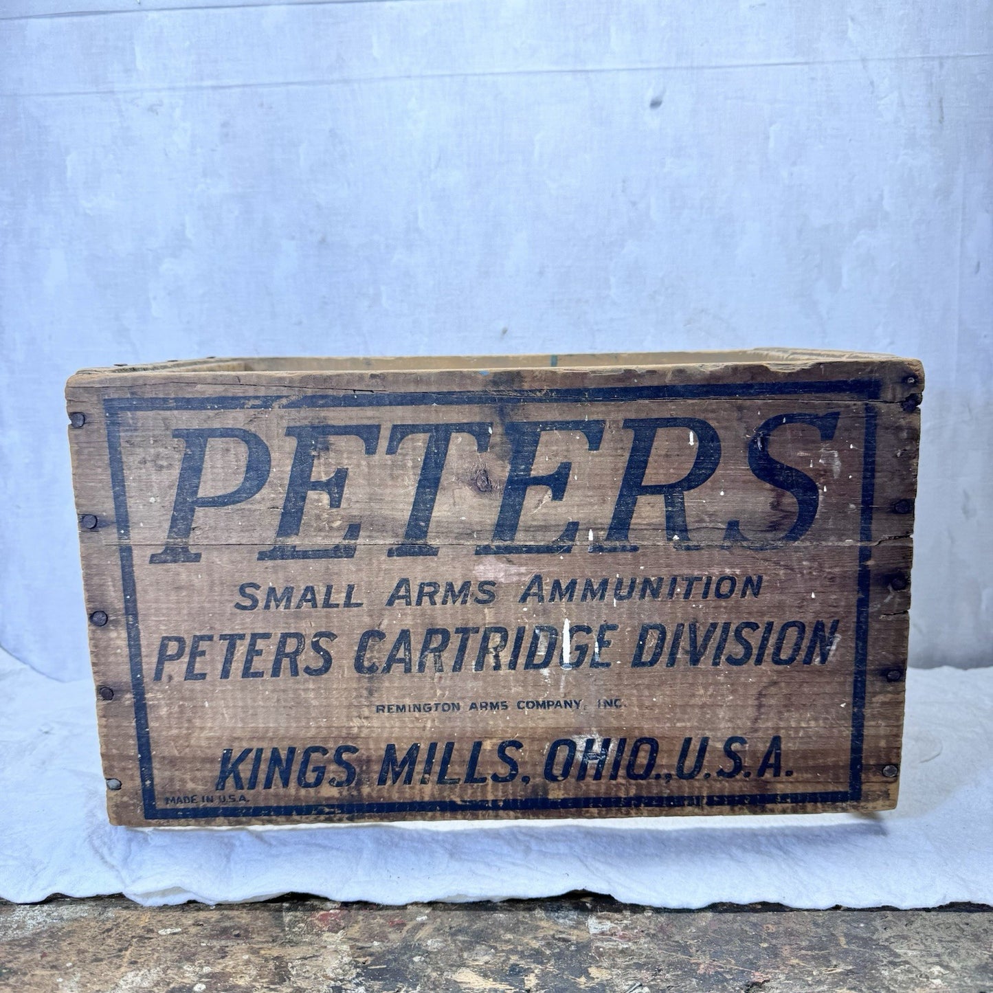 Peters Ammunition EMPTY Wooden Crate Vintage 