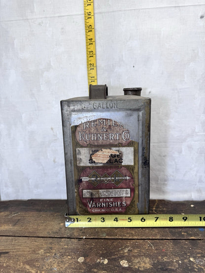 Vintage Tin Varnish Can Empty #S-1813