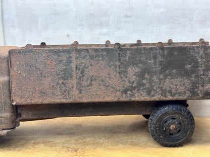 Vintage 1950’s Marx Lamar Army Troop Transport Truck Pressed Steel #1338