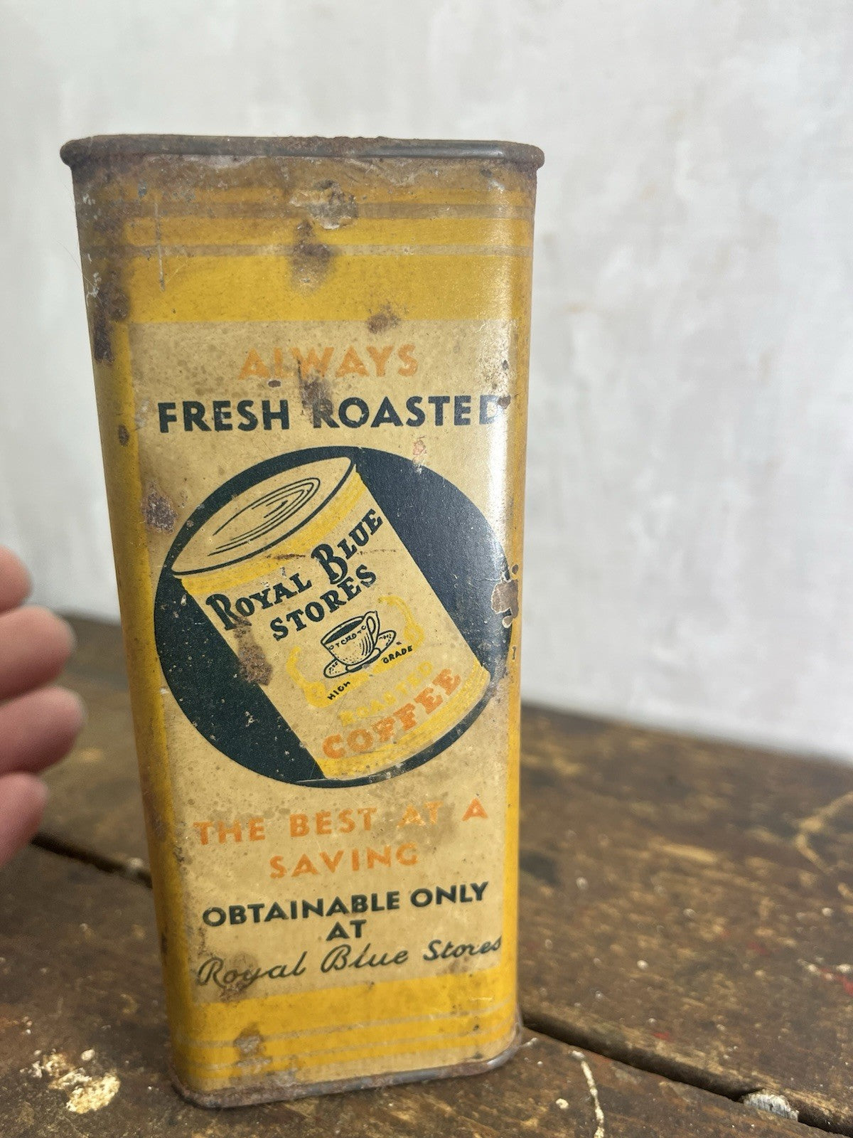 Royal Blue Stores Allspice Tin Vintage 