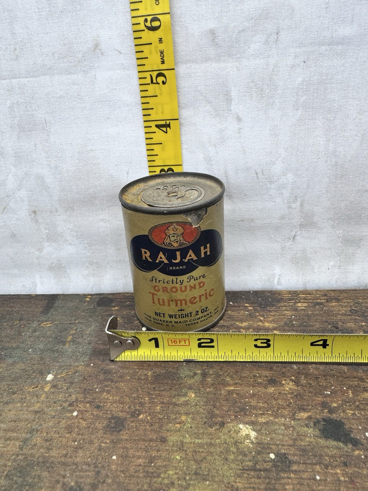 Rajah Brand Ground Turmeric Tin Vintage #1165