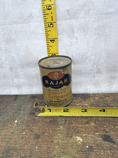 Rajah Brand Ground Turmeric Tin Vintage #1165