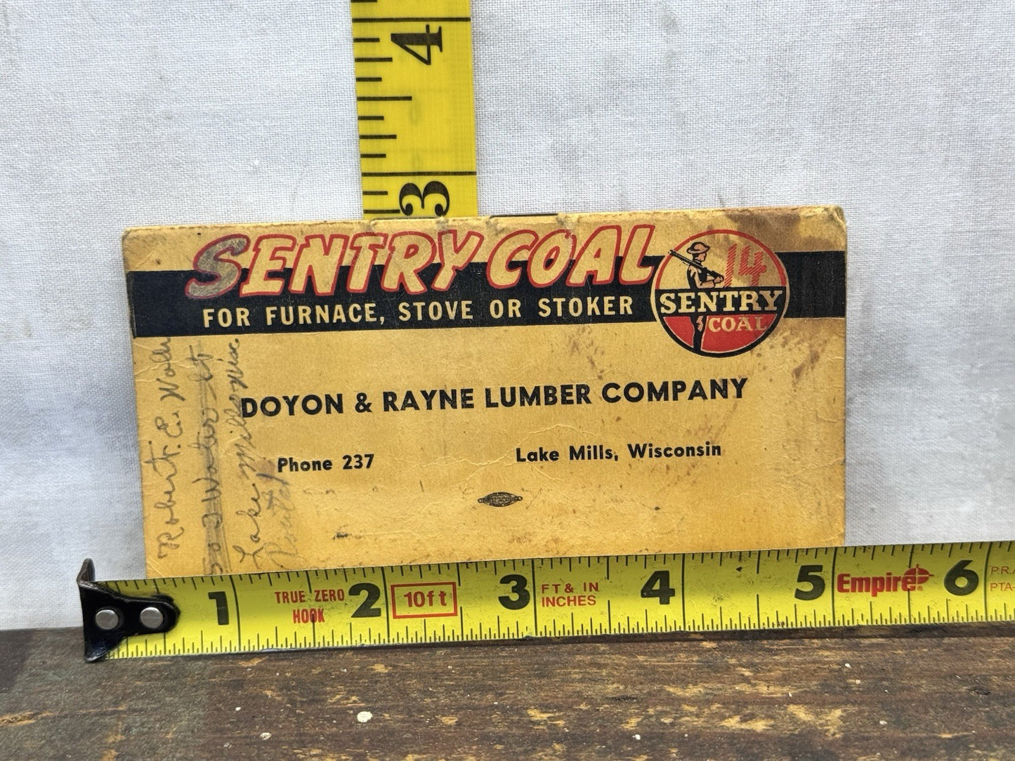 Doyon & Rayne Lumber Company Lake Mills Wisconsin Advertising #1404