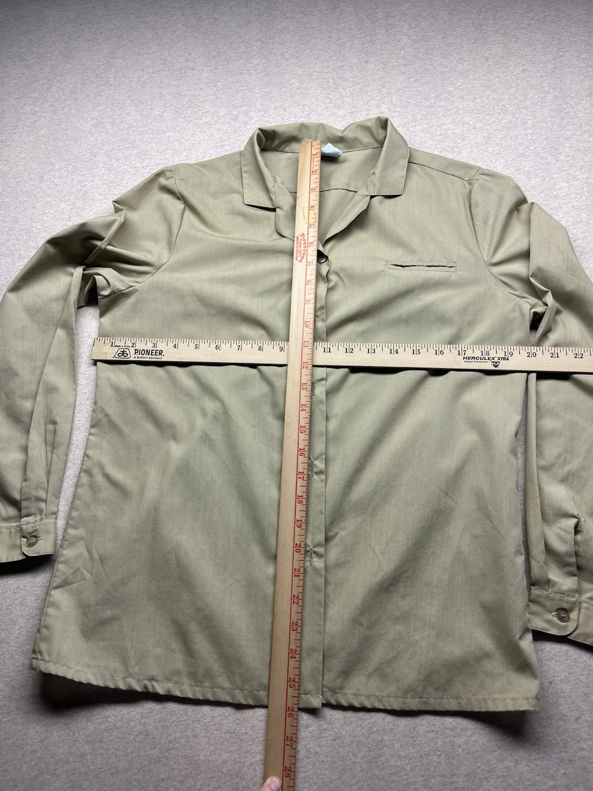 1970s Women’s Tan Cotton L Sleeve Shirt