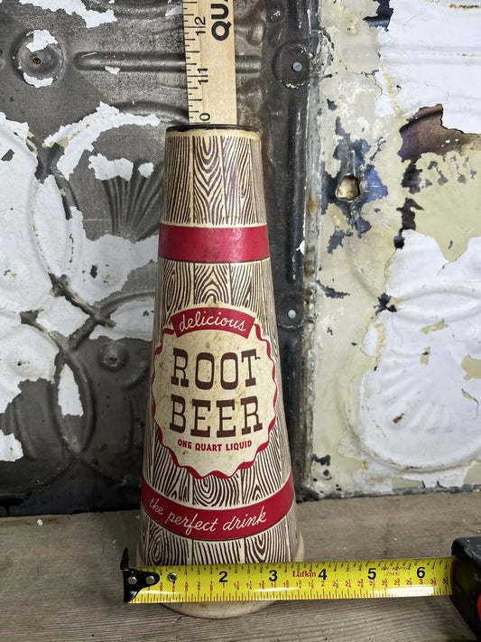 Vintage 1940s Collectible Waxed Cardboard Root beer Cone