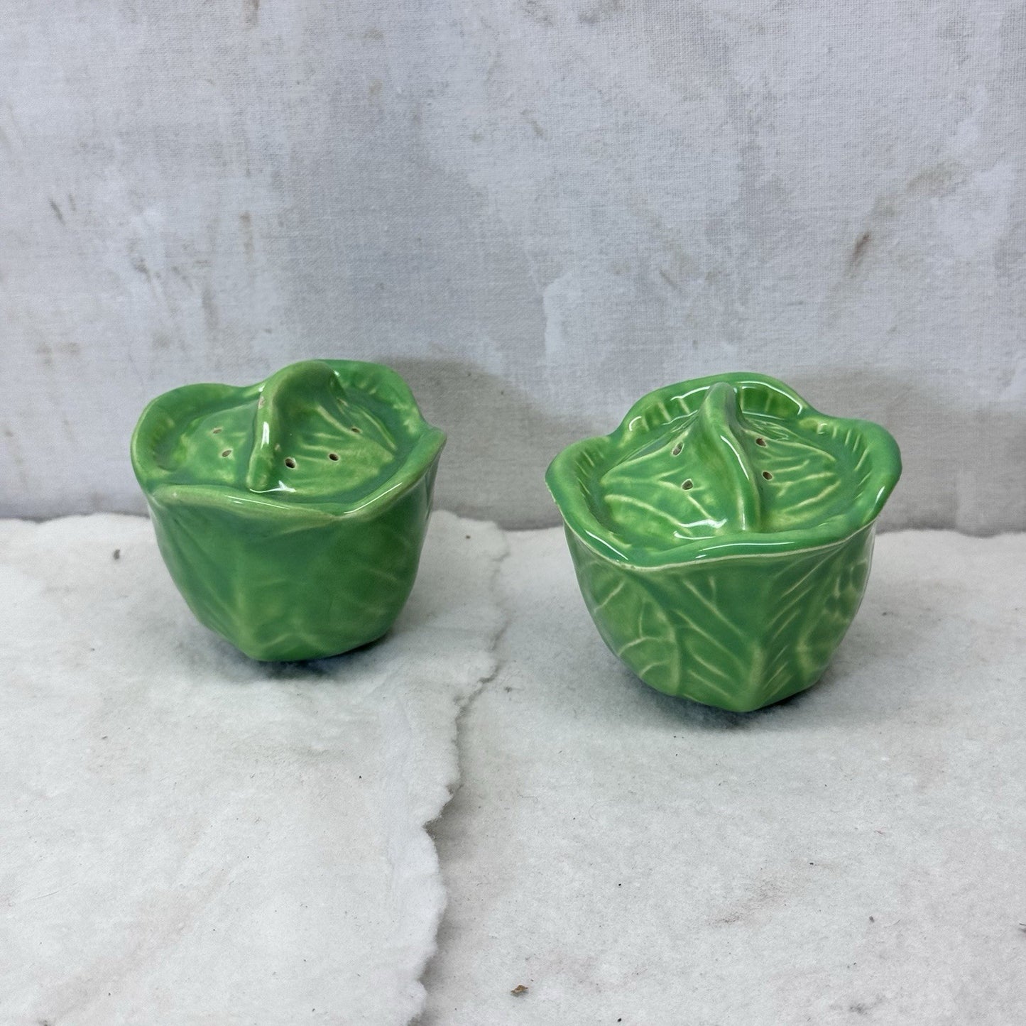 Lettuce Cabbage Vintage Salt Pepper Shakers