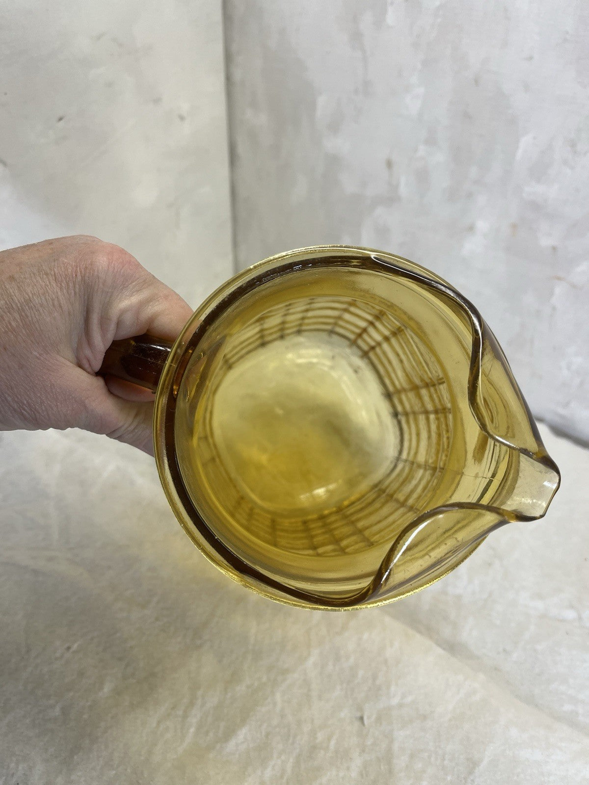 Mid Century Amber Pitcher 