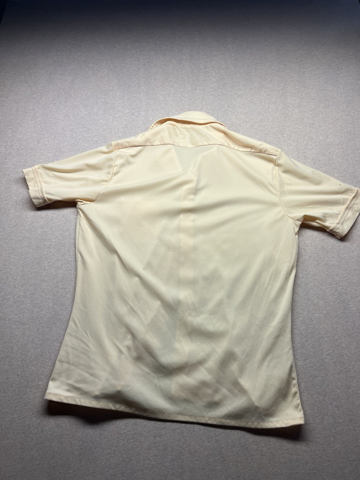1980s Men’s Pale Yellow Shirt