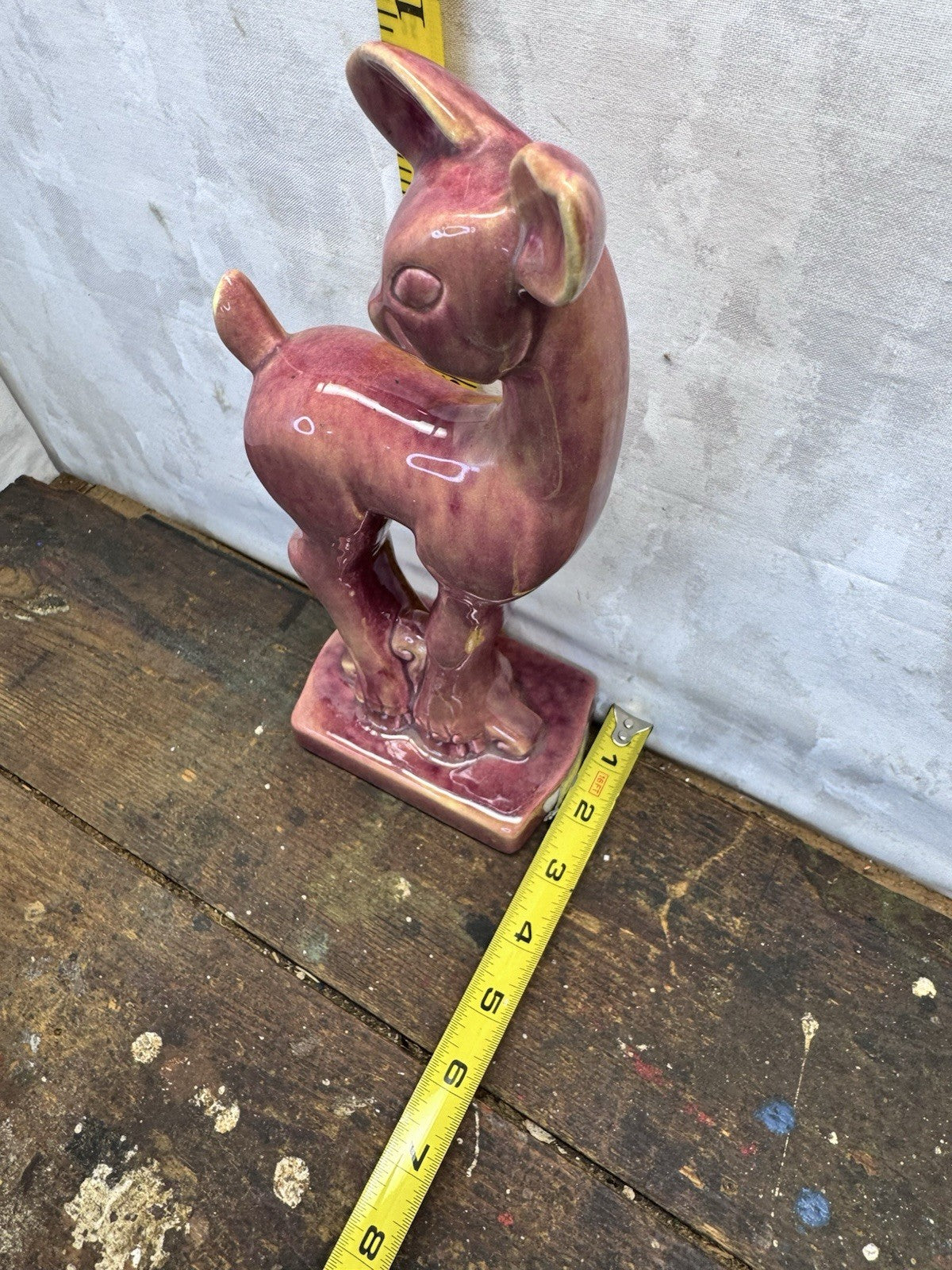 Gonder Deer Pottery Tall Vtg #1429