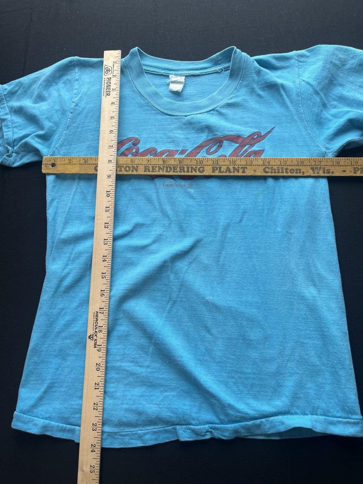 1970s, 80s Blue Distressed Coca Cola Tshirt