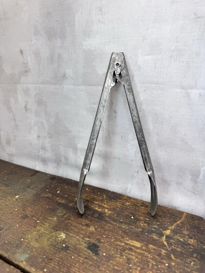 Vintage Toy Metal Tongs #1004