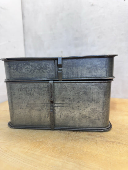 Antique Angel food Tin Mold With Lid  #1494