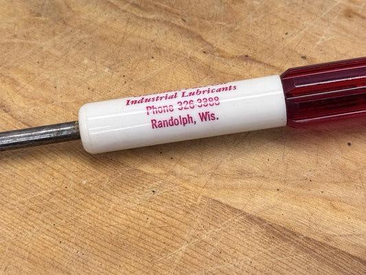 Kok Oil Co. Randolph Wisconsin Advertisement Screwdriver Vintage #1271