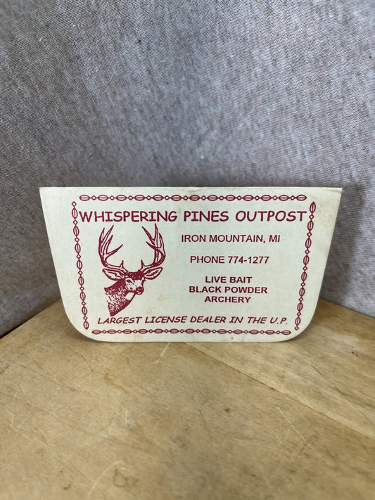 Whispering Pines Outpost Advertisement Iron Mountain Michigan 