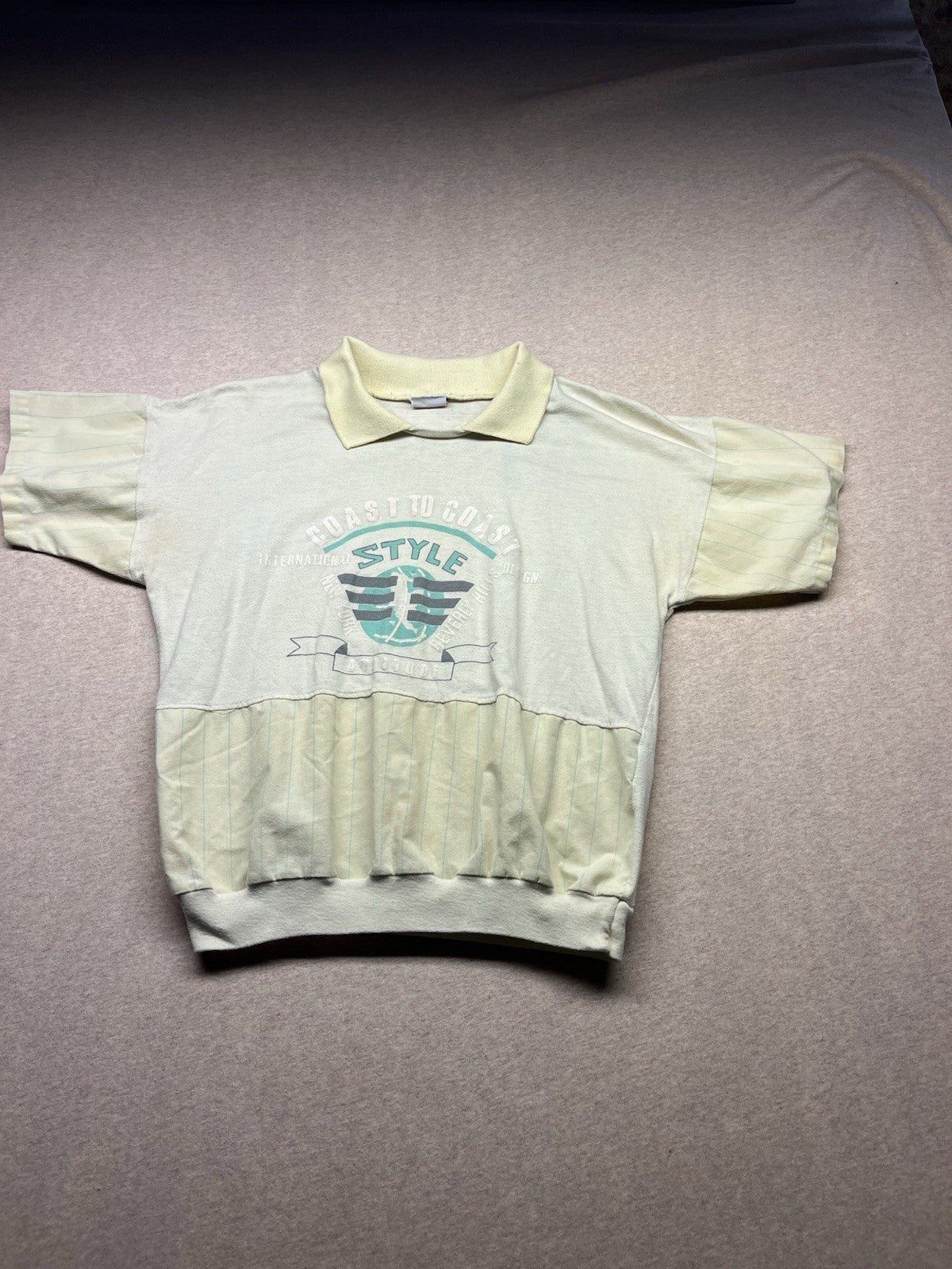 1970-80s Women’s Yellow S Sleeve Knit Top
