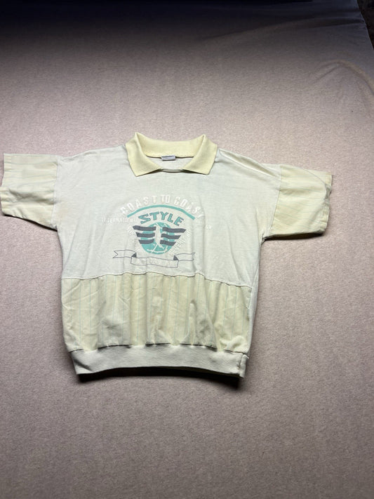 1970-80s Women’s Yellow S Sleeve Knit Top