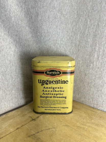 Ungentine Anesthetic Vintage Empty Tin