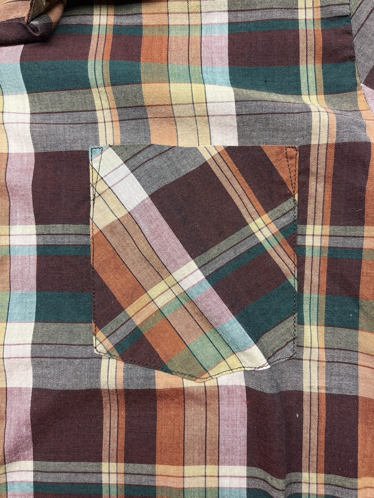 1970s Women’s Plaid L Sleeve Cotton Shirt