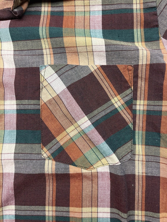 1970s Women’s Plaid L Sleeve Cotton Shirt