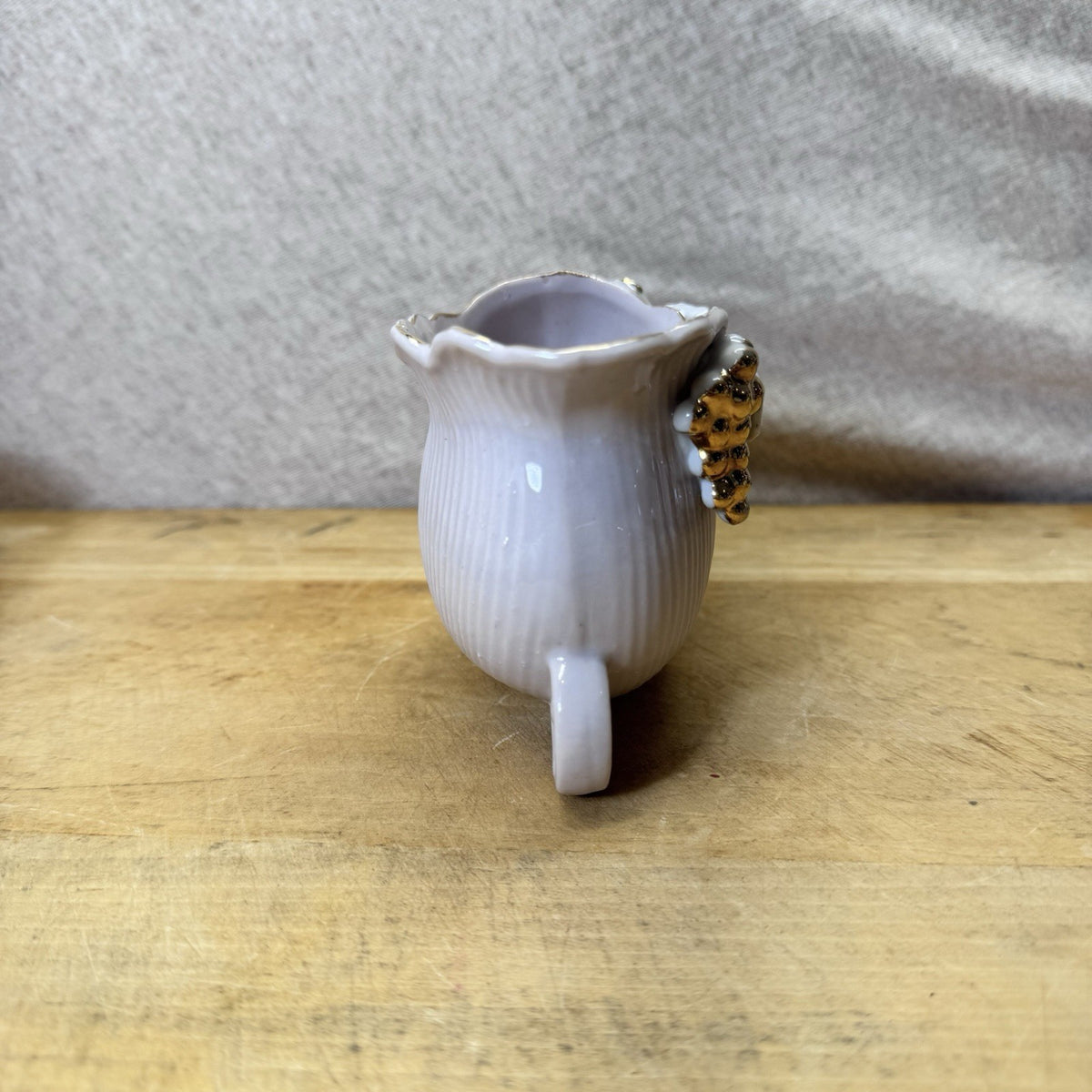 Vintage Thames Sugar Bowl Lilac Porcelain Flawed Japan