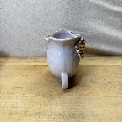 Vintage Thames Sugar Bowl Lilac Porcelain Flawed Japan