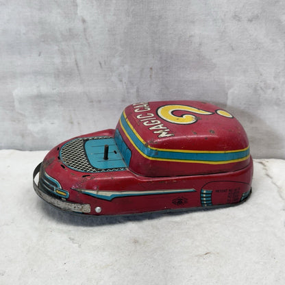 Tin Litho Magic Car No. 2 Vintage Toy Car For Parts Japan