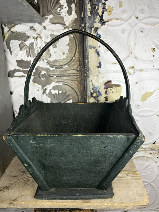 Primitive Antique Early 1900s Large Rice Measuring Basket