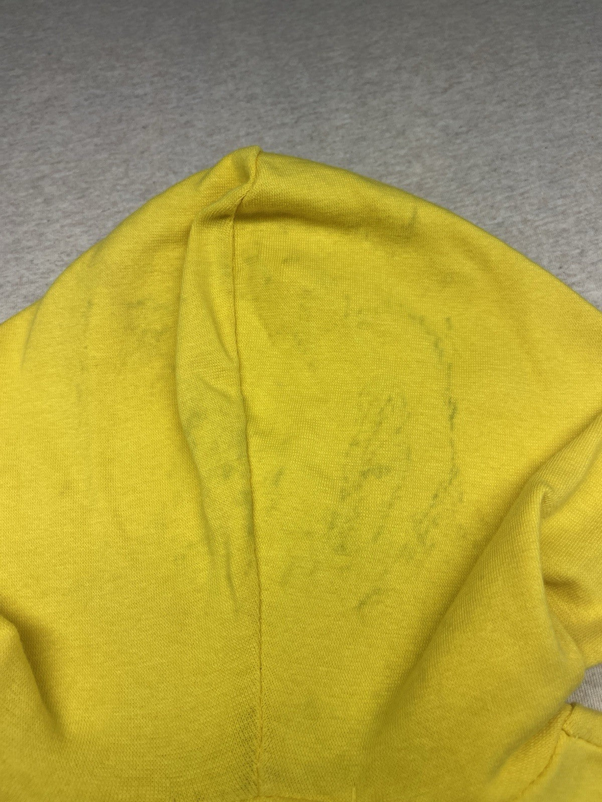1990s Women’s Yellow Sleeveless W/hood Knit Body Suit 