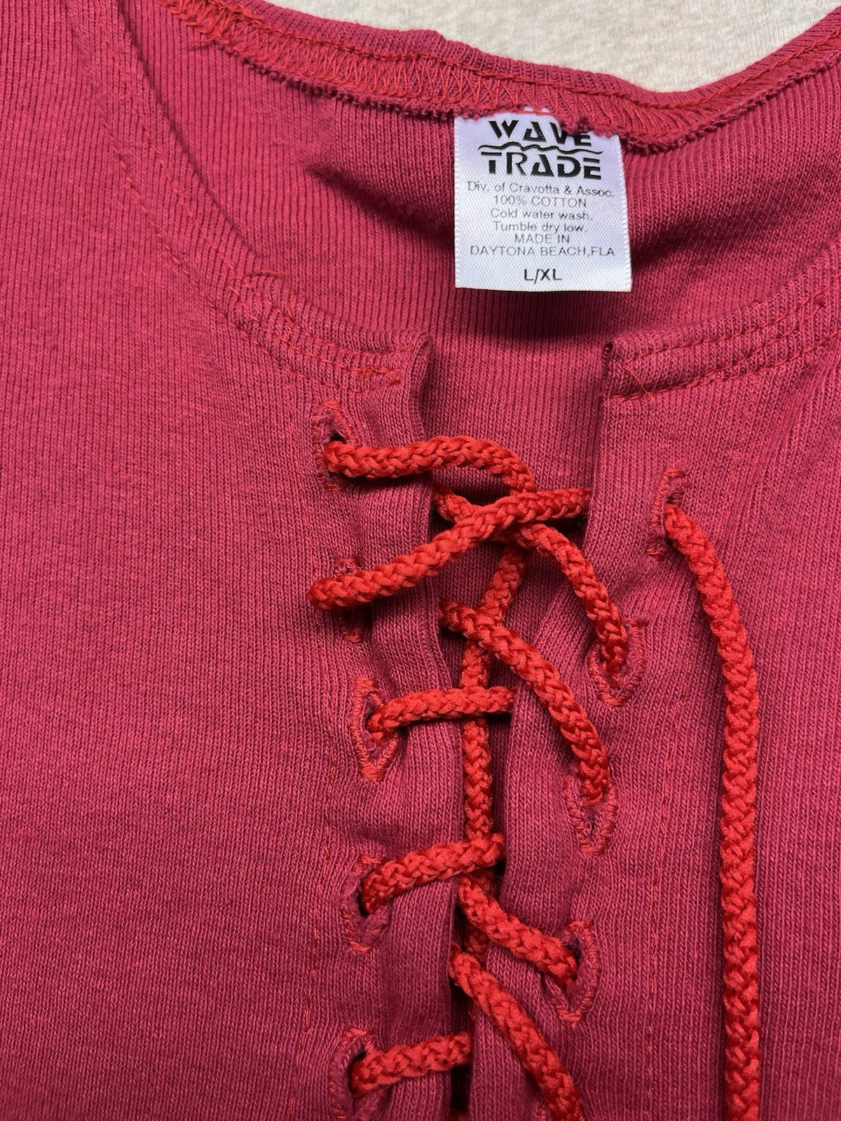  1990s Women’s Red S Sleeve Knit Gulfport Top