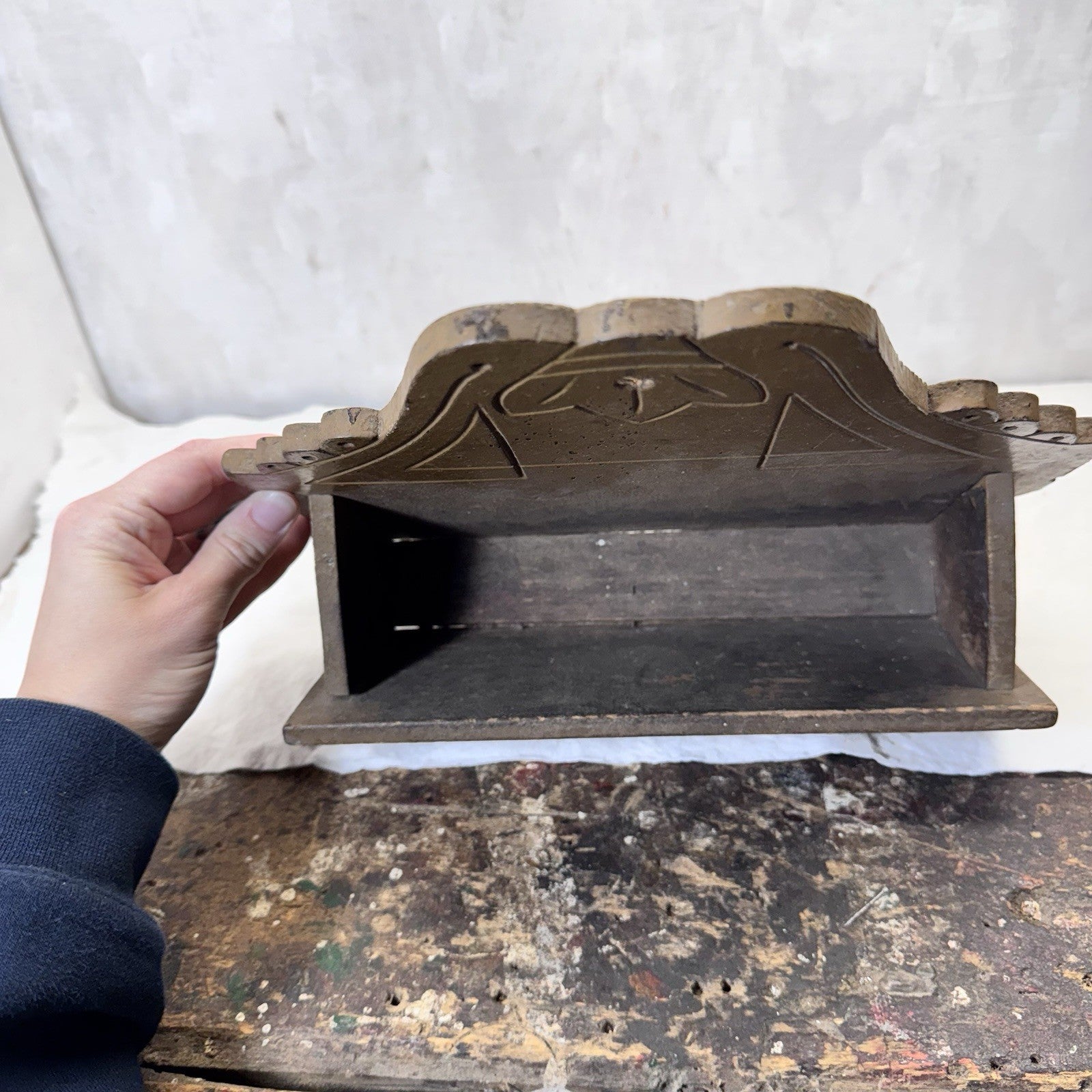 Primitive Mustard Color Candlebox