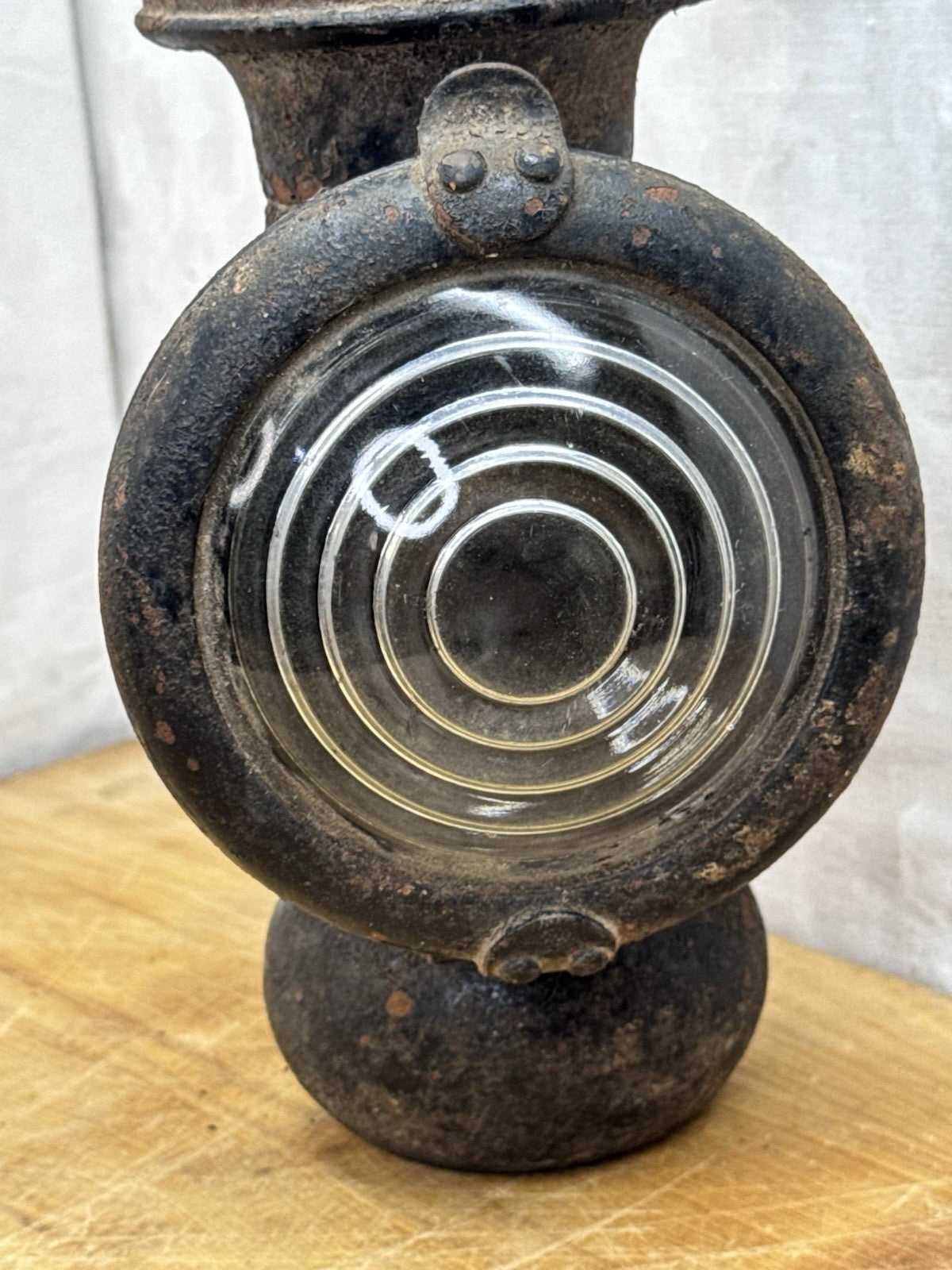 Antique Model T Kerosene Lamp Headlight Intact Glass #1197