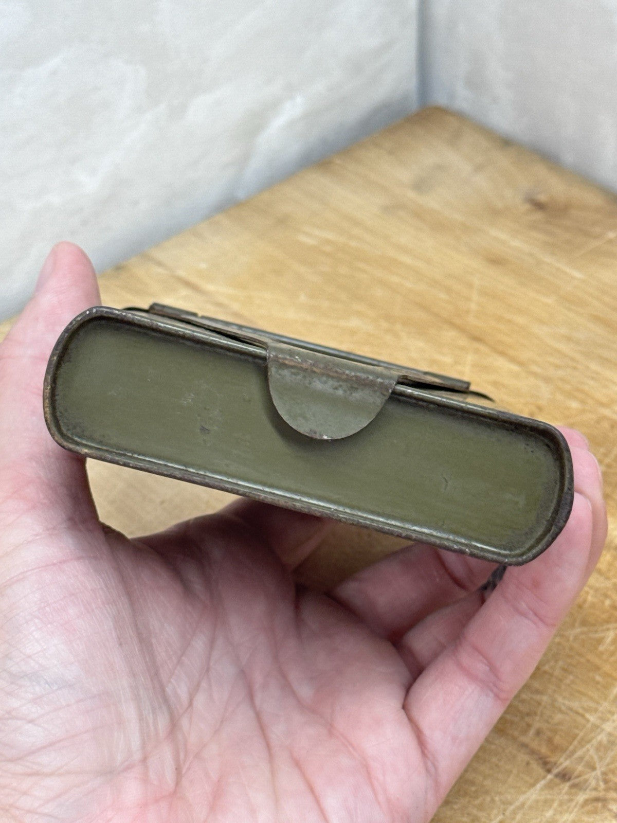 WWII Medical Metal Tin Green Vintage #1201