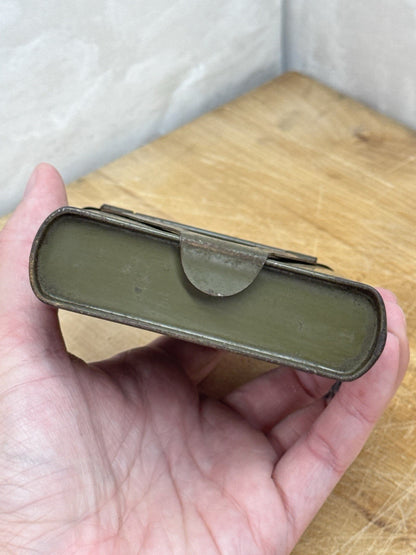 WWII Medical Metal Tin Green Vintage #1201